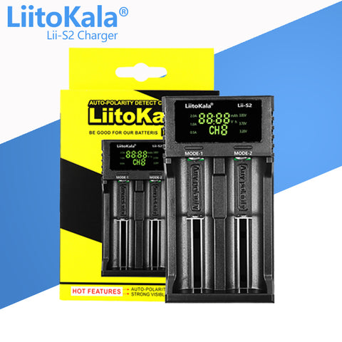 LiitoKala Lii-S2 Charger - Main Product Image with Box