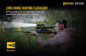 SPERAS EST PLUS THROWER 1600lm 726m 18650 Battery Flashlight