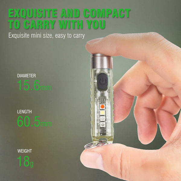 NightGlow S11 STARYNITE Mini EDC Flashlight - Glow-in-Dark - Main Product Image