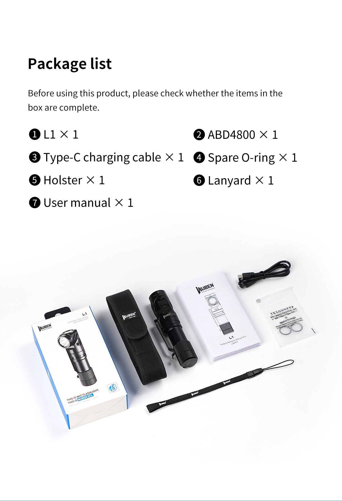 Wuben L1 Dual Head Flashlight