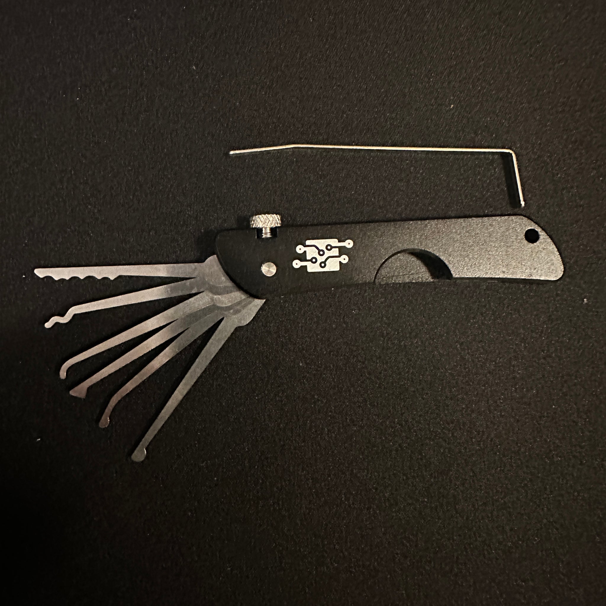 Folding Pocket Lockpick Jackknife Set - Gadget Connections Exclusive Circuit Logo - Limited Edition