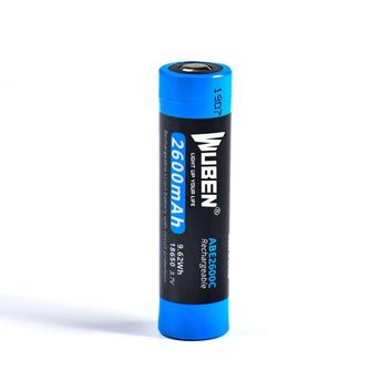 Wuben 18650 - Battery 2600mAh/10A Button Top