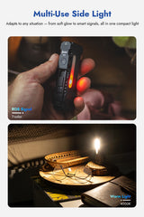 Wuben X4 1500 Lumen Flashlight w/ RGB sidelight - Image 2