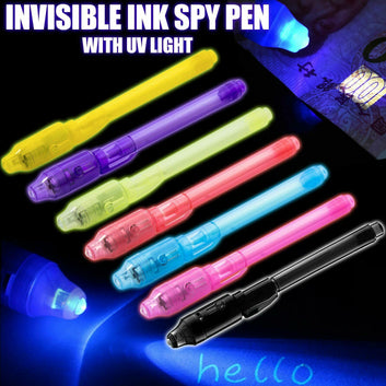 ✍️ UV Invisible Ink Pen with Built-In UV Light