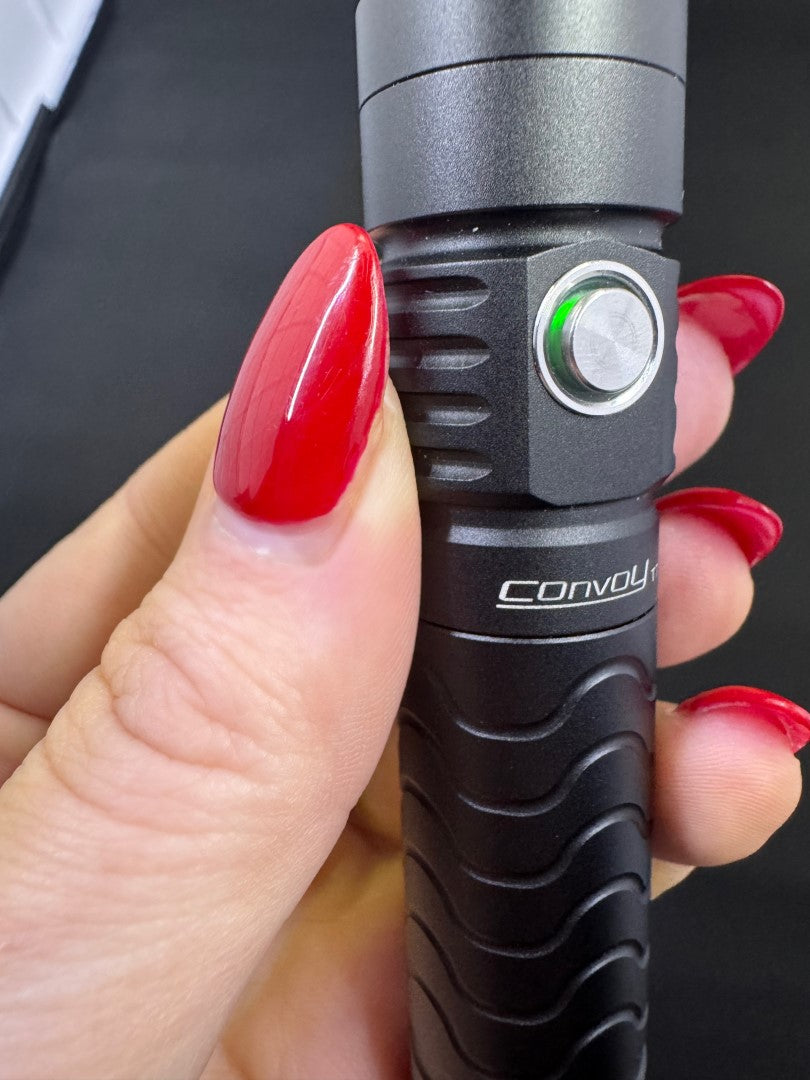 convoy rechargeable flashlight Convoy Convoy T7 TIR Lens Strong Floodlight Tactical Flashlight AA 14500 Battery 4Modes EDC Portable Mini LED Torch Type-C USB Rechargeable Tail Magne