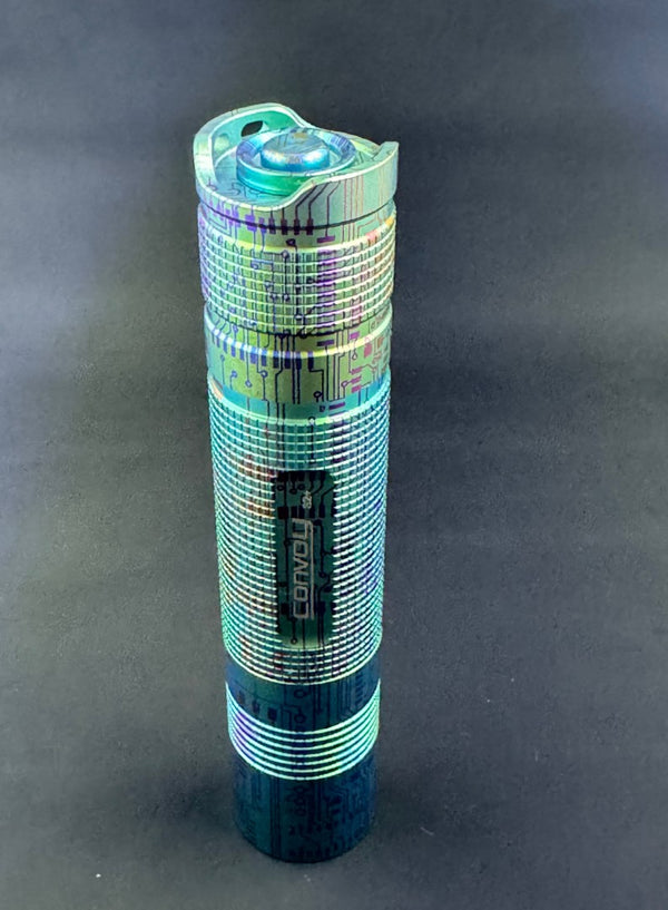 Convoy - S2+ 18650 Titanium Ti Flashlight Green Circuit LIMITED EDITION - Main Product Image