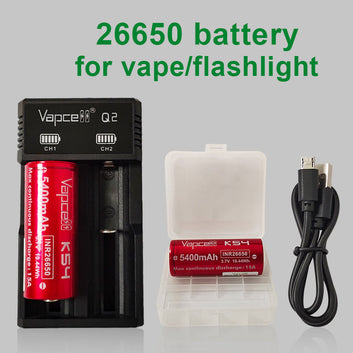 🔋 Vapcell 26650 K54 – 5400mAh 15A Flat Top Rechargeable Battery