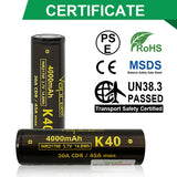 Vapcell K40 21700 4000mAh Battery - Image 5