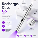 UV Pen Light USB-C Rechargeable 365nm