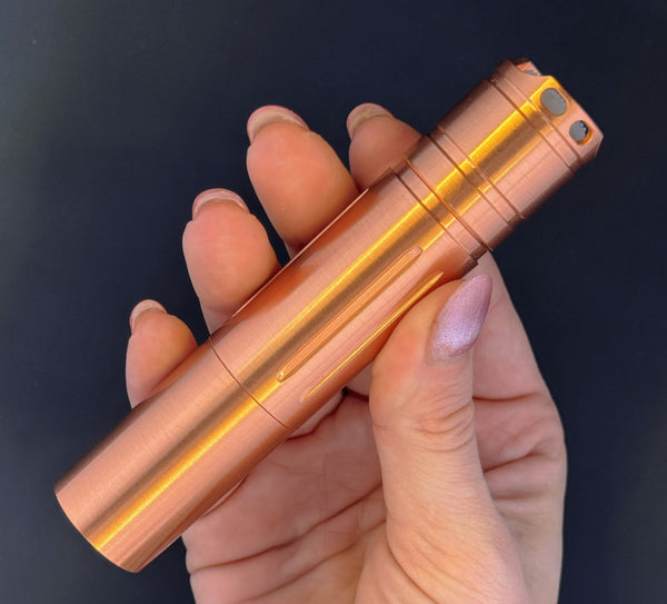 Convoy - S2+ 18650 Copper GLOSSY Cu Flashlight - No Branding - Main Product Image
