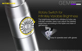 Nitecore GEM10UV  365nm UV Flashlight with Adjustable Brightness - Image 3