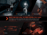 Fenix E03R v2.0 500 Lumen Rechargeable Keychain Flashlight with Red LED - Image 5
