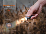 Fenix E03R v2.0 500 Lumen Rechargeable Keychain Flashlight with Red LED - Image 3