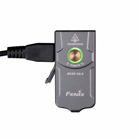 Fenix E03R v2.0 500 Lumen Rechargeable Keychain Flashlight with Red LED - Main Product Image