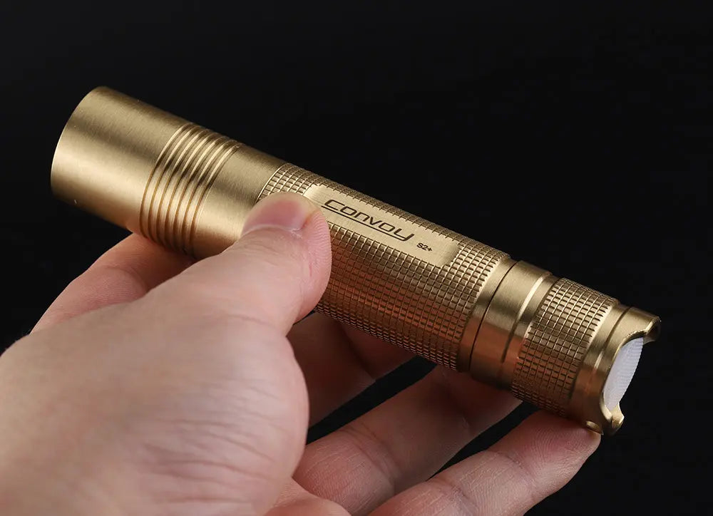 Convoy - S2+ 18650 BRASS Flashlight - Main Product Image