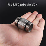 Convoy - S2+ 18350 Battery Tube Titanium Ti - Glossy and Stone Washed Finish - Image 2