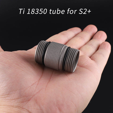 Convoy - S2+ 18350 Battery Tube Titanium Ti - Glossy and Stone Washed Finish - Main Product Image