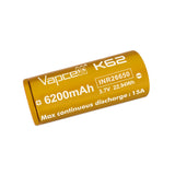 Vapcell 26650 K62  6200mAh 15A Rechargeable Flat Top Battery