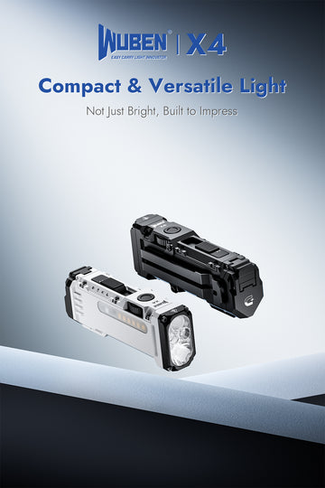 Wuben X4 1500 Lumen Flashlight w/ RGB sidelight