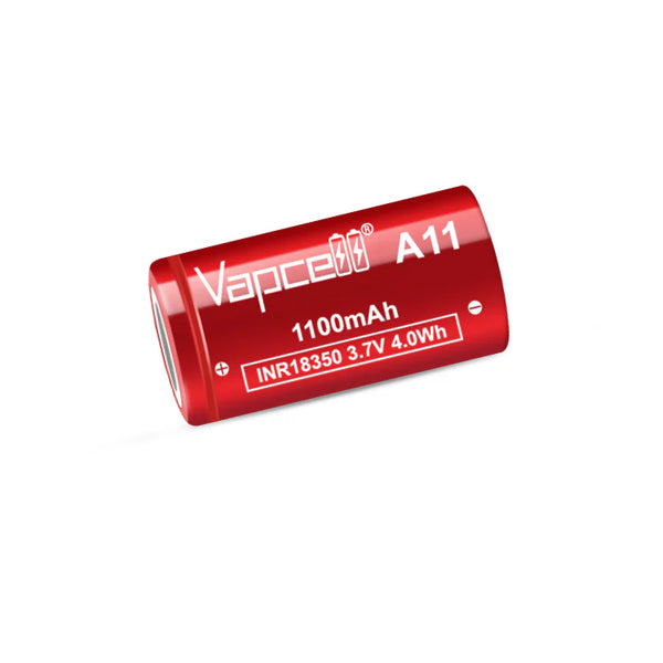 Vapcell A11 18350 1100mah 10A Flat Top Rechargeable Battery - Main Product Image
