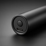 Tail cap detail: rear button and USB-C charging port
