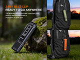 Fenix E06R PRO RG 2-in-1 belt clip with keychain hole