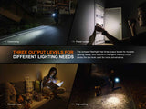 Fenix E12 V3.0 three brightness levels with memory