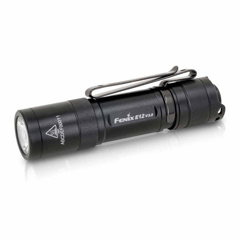 Fenix E12 V3.0 AA EDC flashlight with two-way body clip