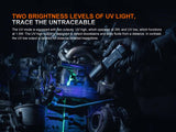 Fenix TK35R two 365 nm UV levels