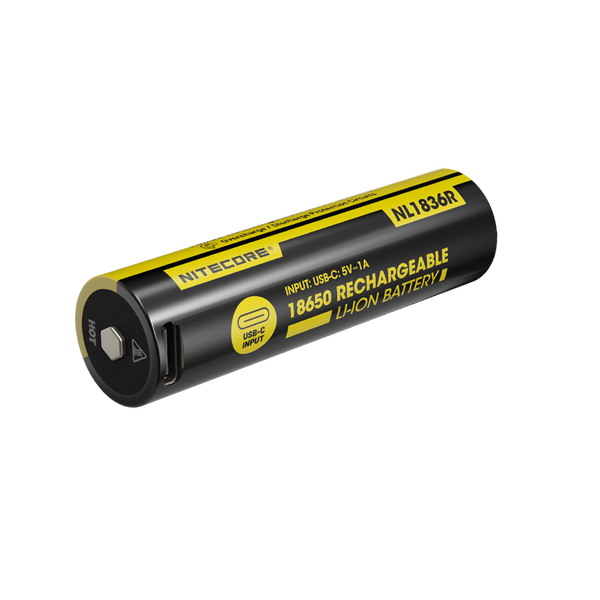 🔋 Nitecore –  USB-C Rechargeable 18650 Battery 3600mAh⚡
