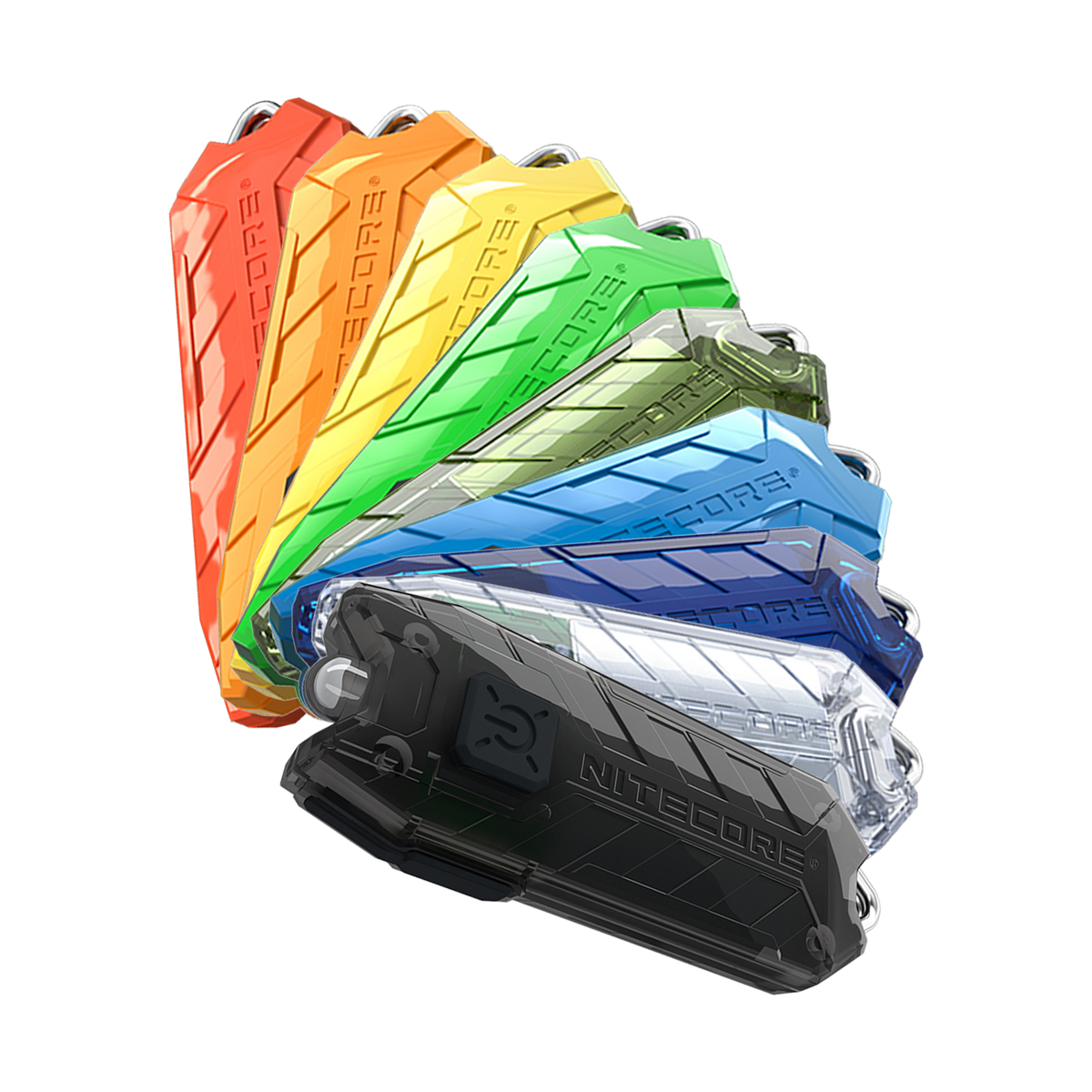 Nitecore TUBE V2.0 keychain flashlight in all 9 colors