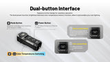 Nitecore TUP2 dual-button interface with lockout