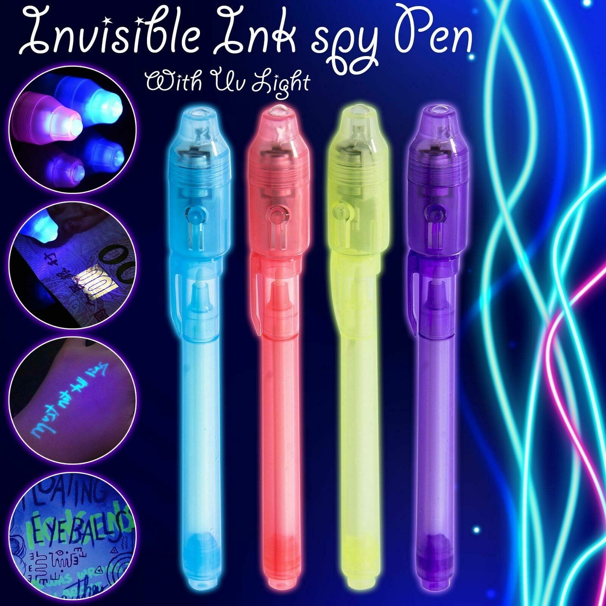 ✍️ UV Invisible Ink Pen with Built-In UV Light