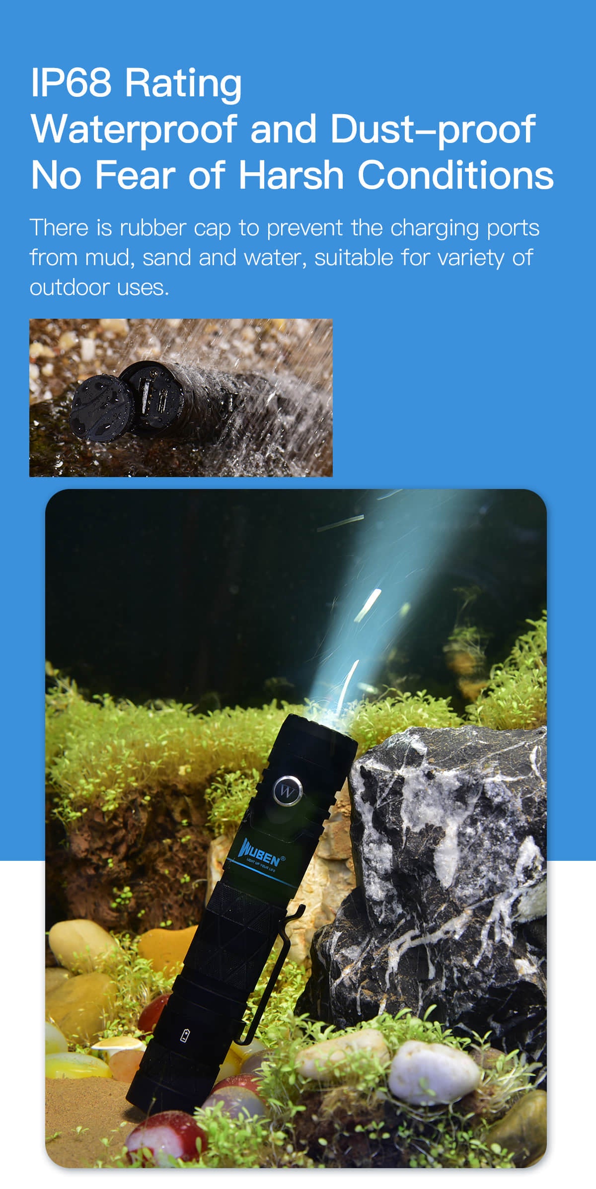 Wuben E12R Power Bank Flashlight