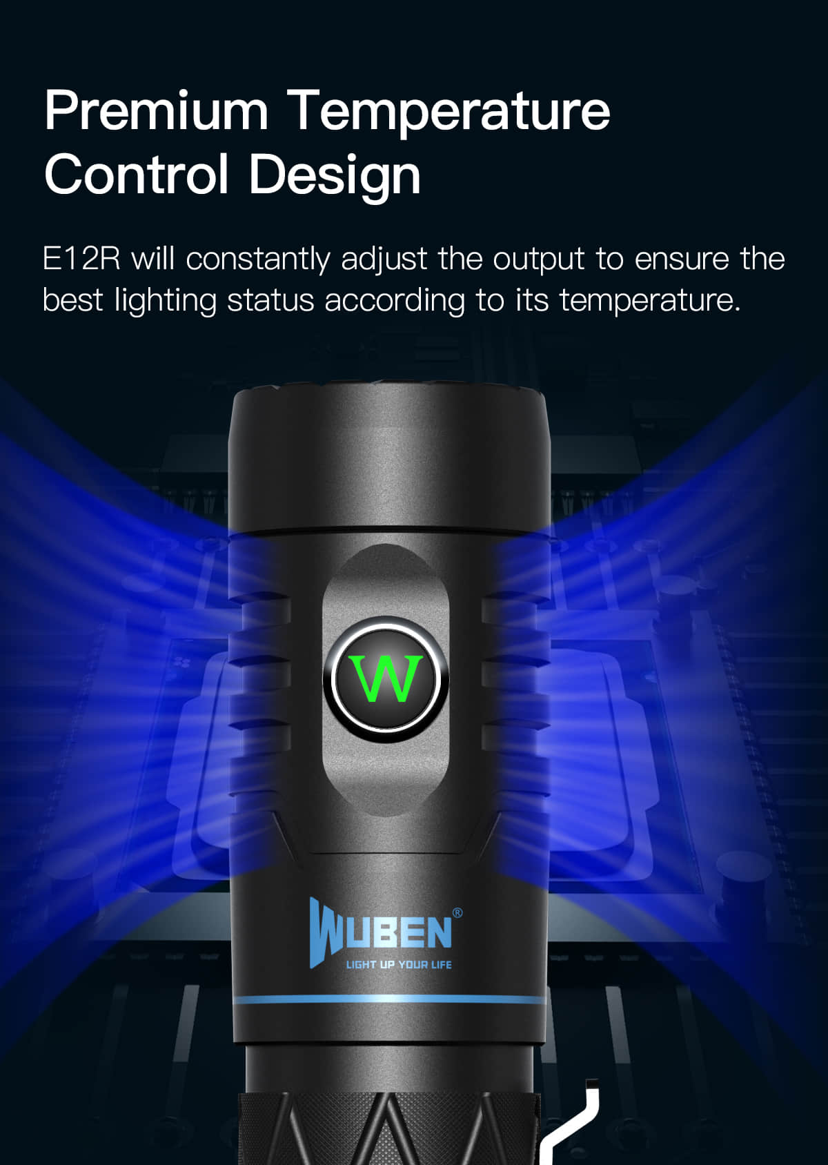 Wuben E12R Power Bank Flashlight