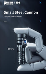 Wuben E6 Small Steel Cannon Strong Flashlight - Image 6