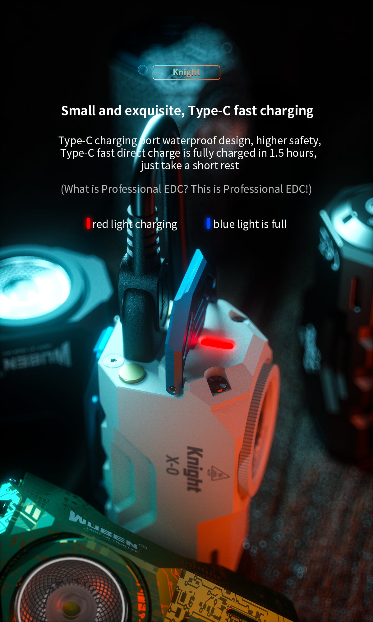 Wuben Lightok X0 Knight Aluminum Easy Carry Light-1,100 Lumens