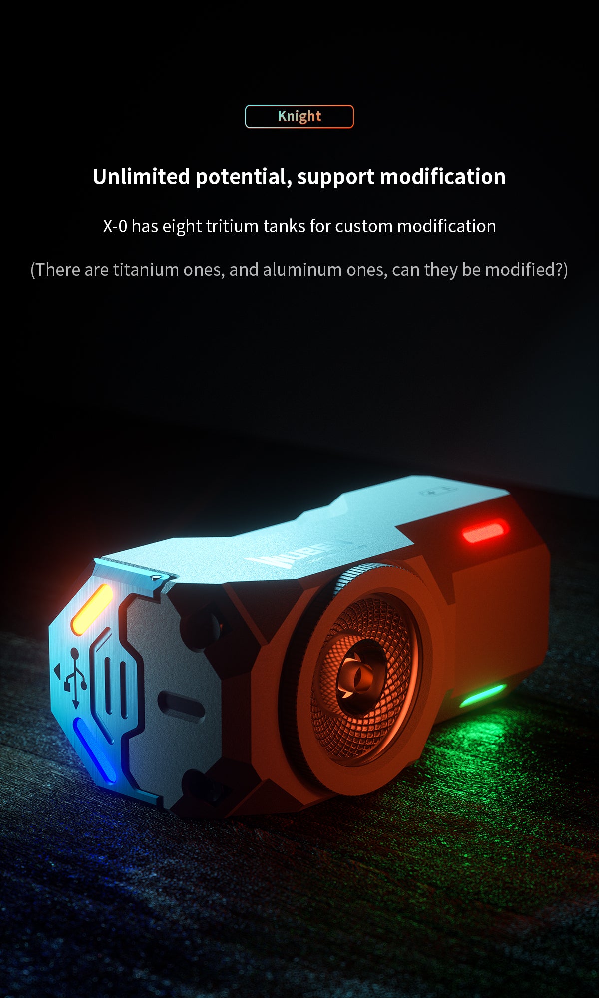Wuben Lightok X0 Knight Aluminum Easy Carry Light-1,100 Lumens