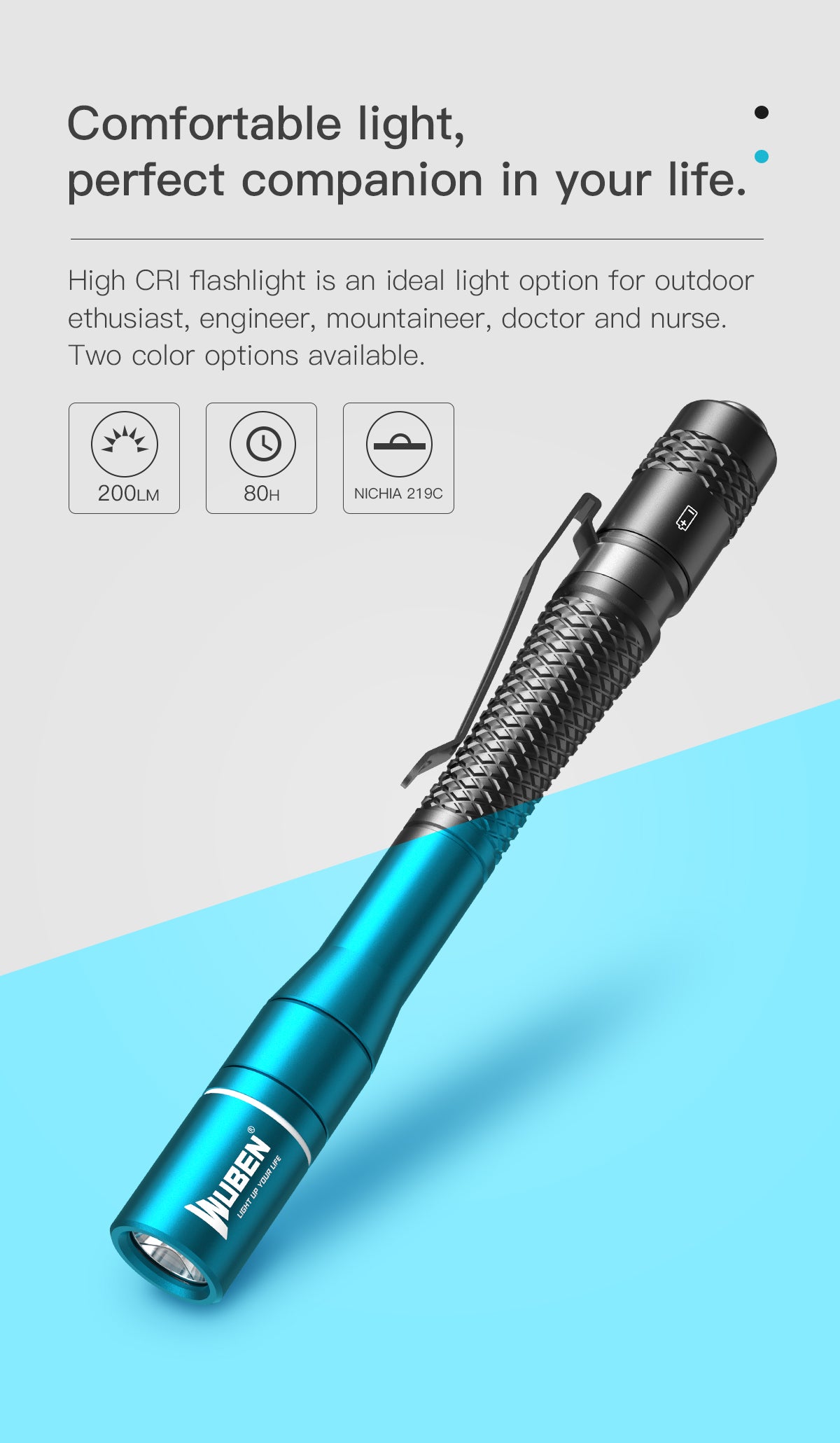Wuben E19 Penlight-High CRI 90+