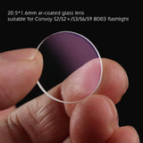 Convoy S2+/C8+ AR Coated Lens - Flashlight Accessory - Main Product Image