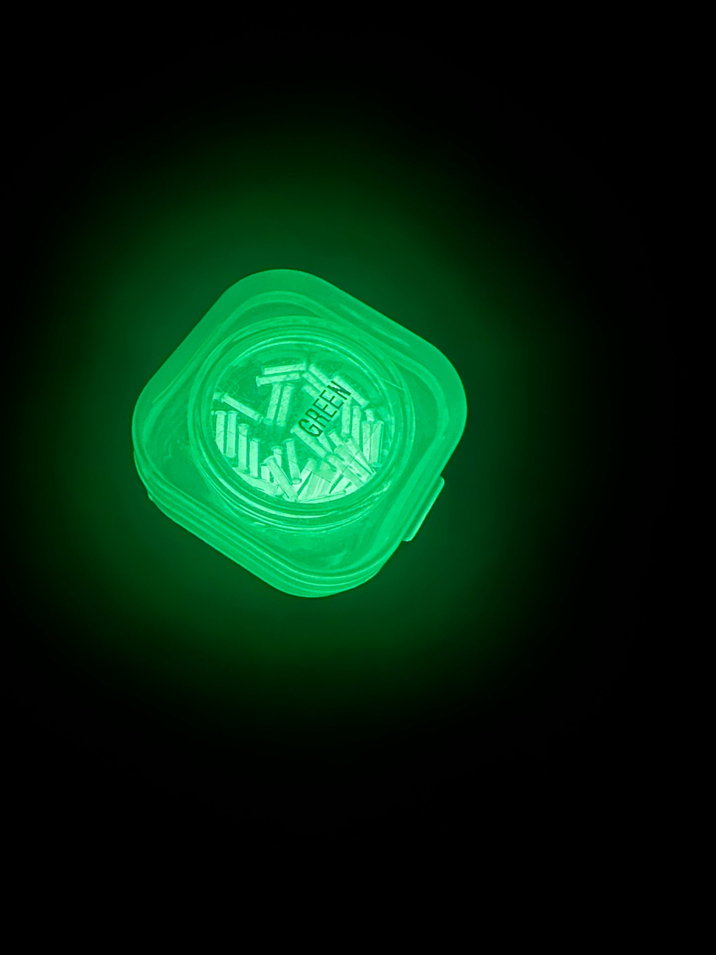 Glow Vials 1.5mm x 6mm Self Luminescent Glow Tubes - Tritium Replacement. THIS IS NOT TRITIUM!