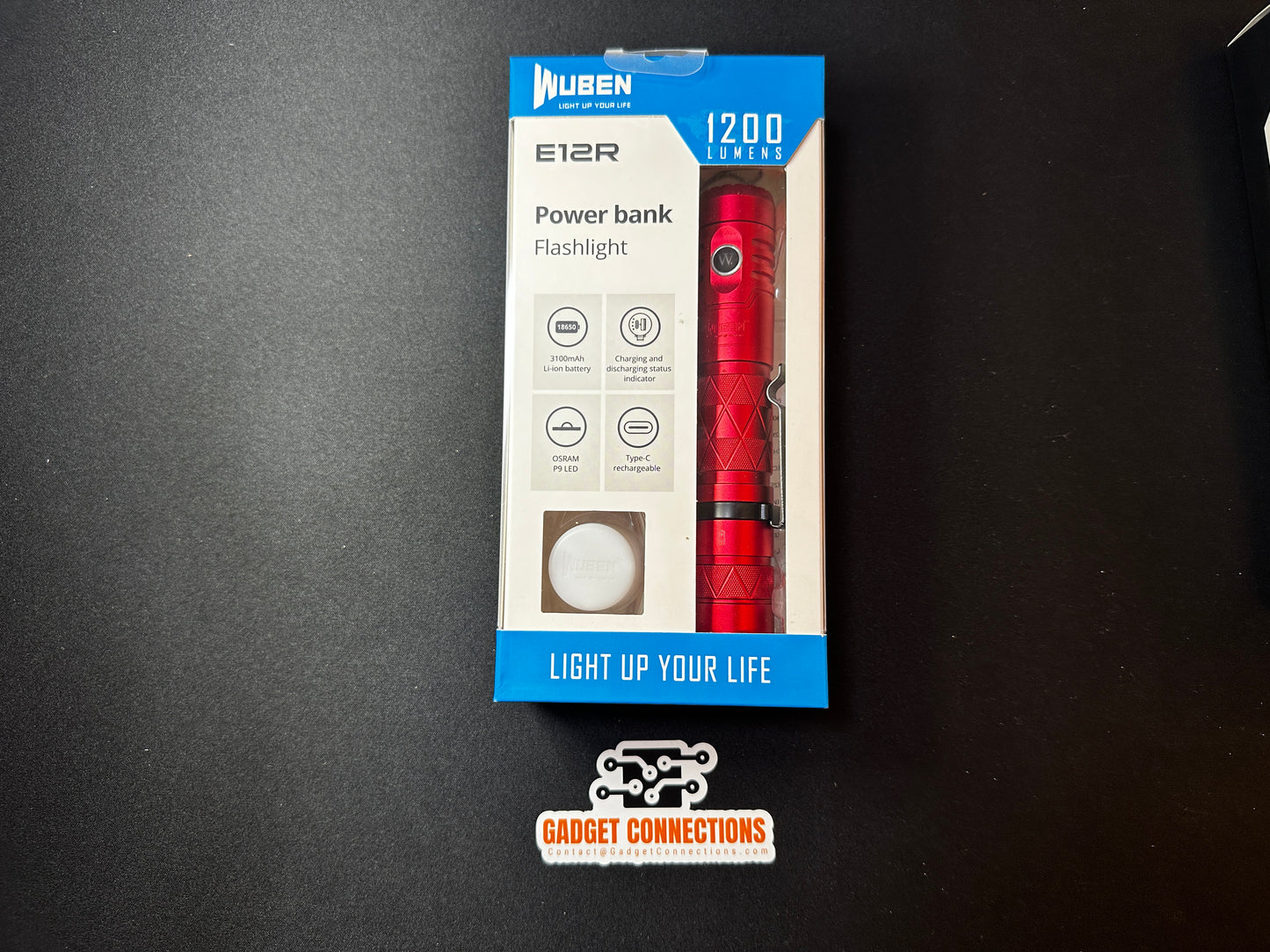Wuben E12R Power Bank Flashlight