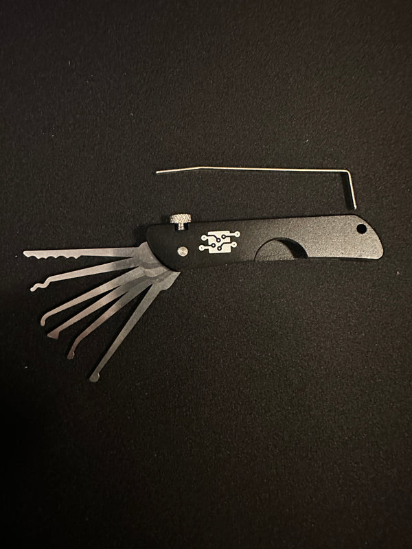 Folding Pocket Lockpick Jackknife Set - Gadget Connections Exclusive Circuit Logo - Limited Edition - Main Product Image