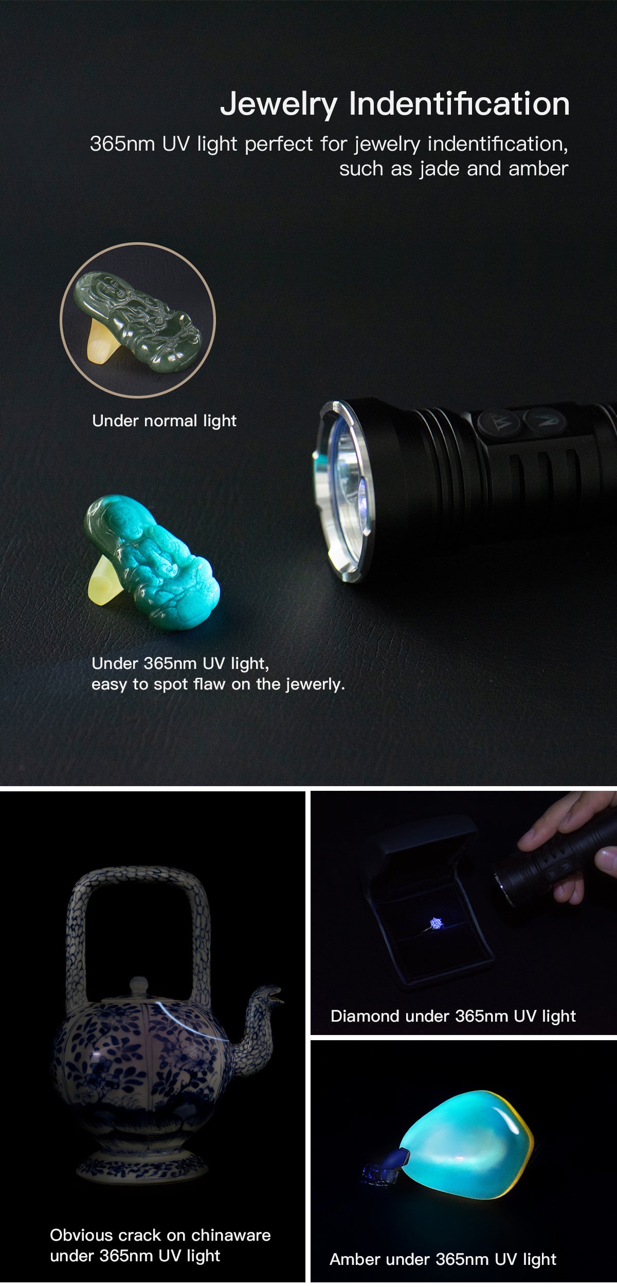 WUBEN P26 2 in 1 UV and White Flashlight