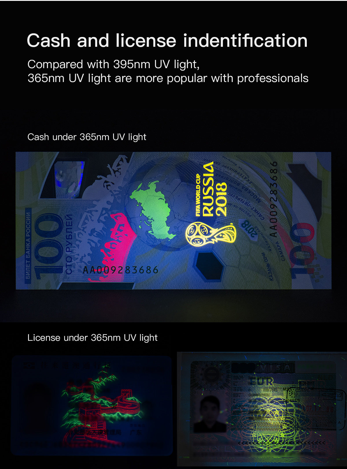 WUBEN P26 2 in 1 UV and White Flashlight
