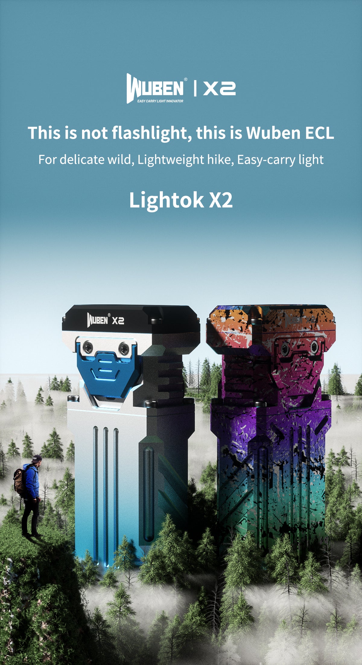 Wuben Lightok X2 Owl Compact and Handy Easy Carry Light-2500 Lumens