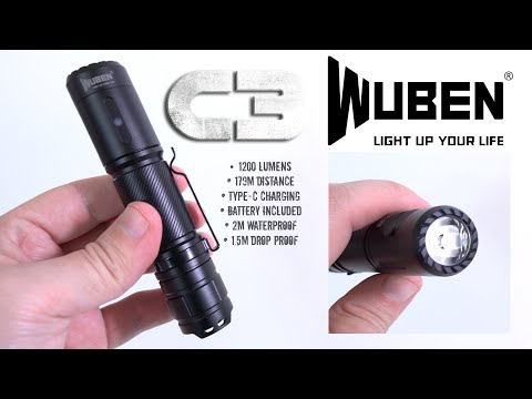 Wuben C3 Rechargeable Compact Flashlight (1200 Lumens, 179 Metres)